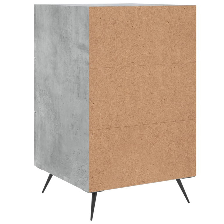 Nachtkastje 40x40x66 cm bewerkt hout betongrijs MeubelReus