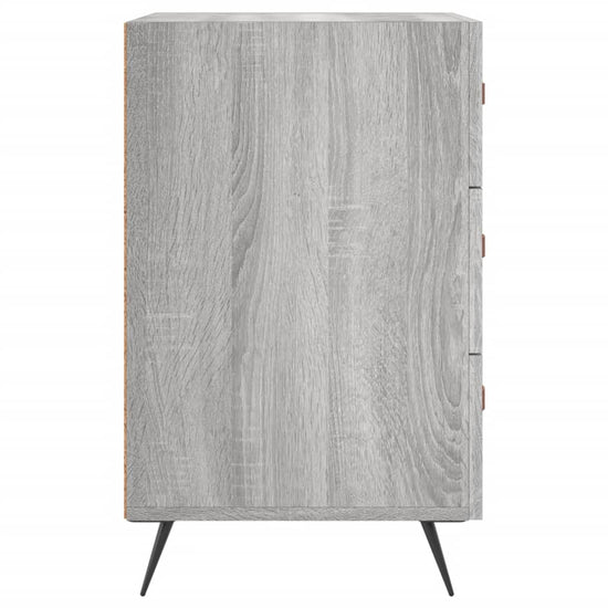 Nachtkastje 40x40x66 cm bewerkt hout grijs sonoma eikenkleurig MeubelReus