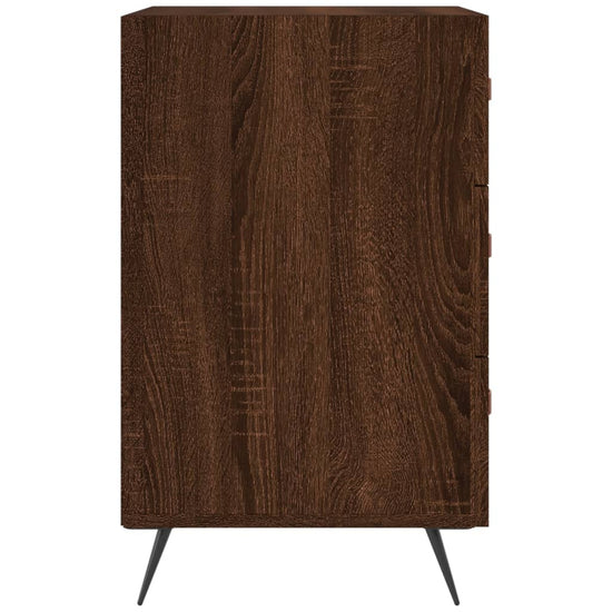 Nachtkastje 40x40x66 cm bewerkt hout bruin eikenkleur MeubelReus