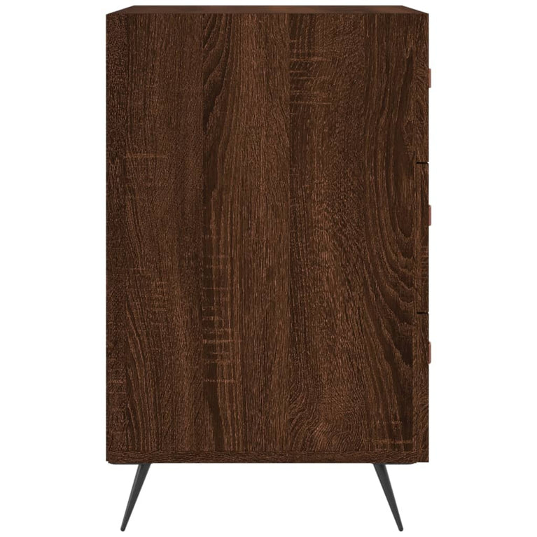 Nachtkastje 40x40x66 cm bewerkt hout bruin eikenkleur MeubelReus