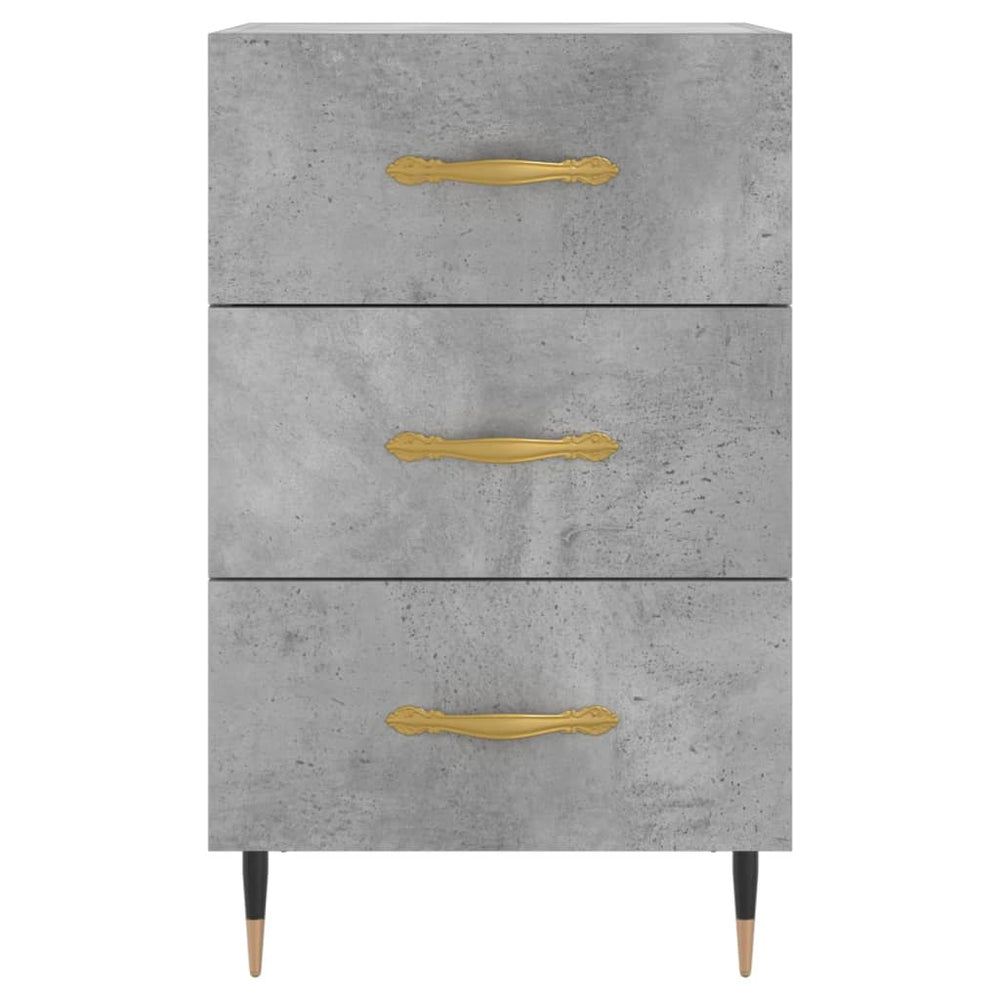 Nachtkastje 40x40x66 cm bewerkt hout betongrijs MeubelReus