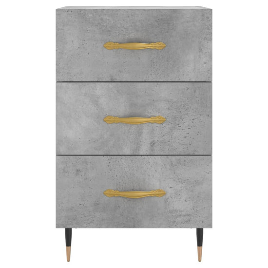 Nachtkastje 40x40x66 cm bewerkt hout betongrijs MeubelReus
