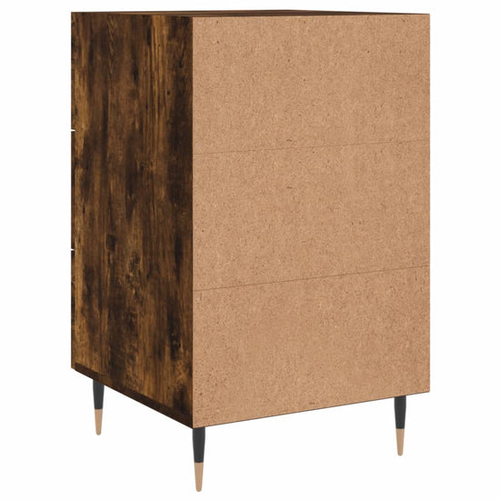 Nachtkastje 40x40x66 cm bewerkt hout gerookt eikenkleurig MeubelReus