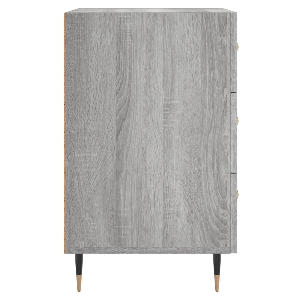 Nachtkastje 40x40x66 cm bewerkt hout grijs sonoma eikenkleurig MeubelReus