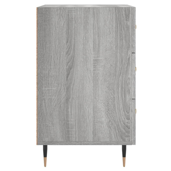 Nachtkastje 40x40x66 cm bewerkt hout grijs sonoma eikenkleurig MeubelReus