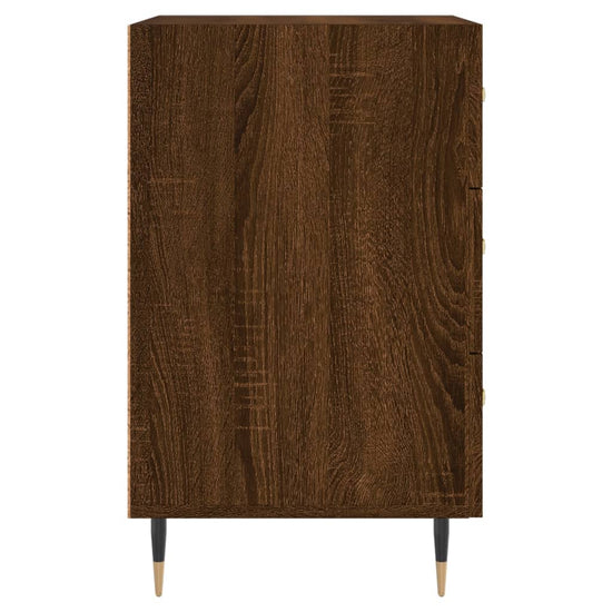 Nachtkastje 40x40x66 cm bewerkt hout bruin eikenkleur MeubelReus