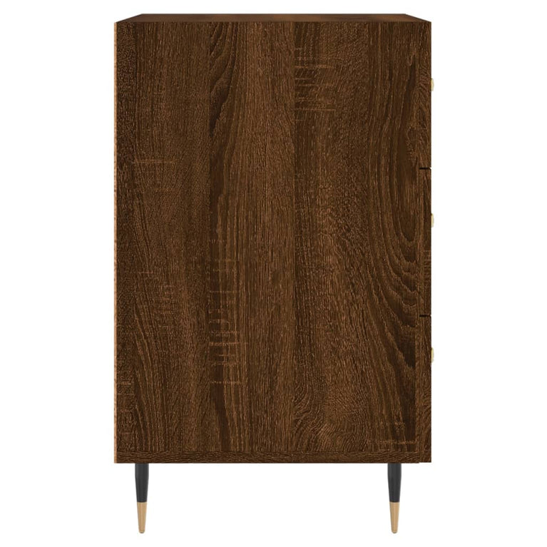 Nachtkastje 40x40x66 cm bewerkt hout bruin eikenkleur MeubelReus
