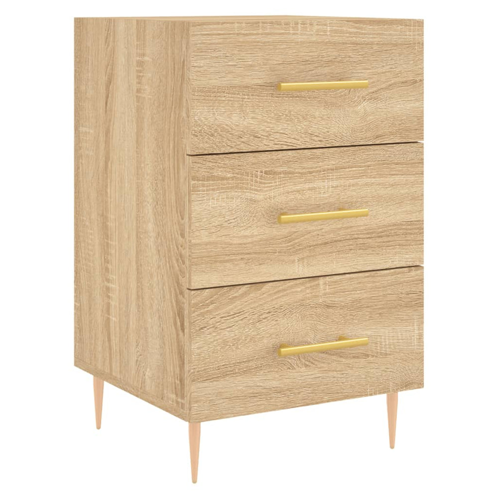 Nachtkastje 40x40x66 cm bewerkt hout sonoma eikenkleurig MeubelReus