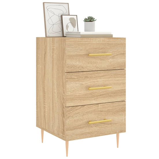 Nachtkastje 40x40x66 cm bewerkt hout sonoma eikenkleurig MeubelReus