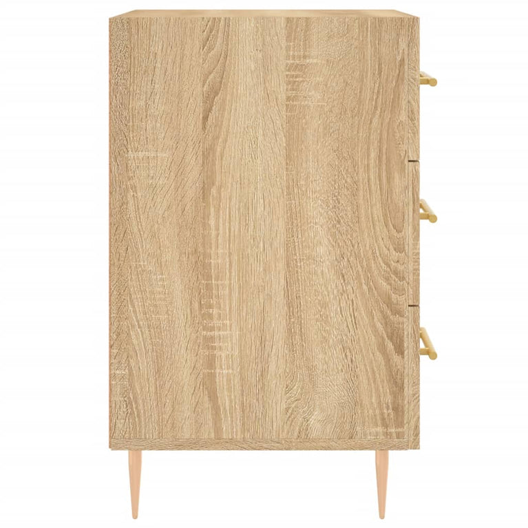 Nachtkastje 40x40x66 cm bewerkt hout sonoma eikenkleurig MeubelReus