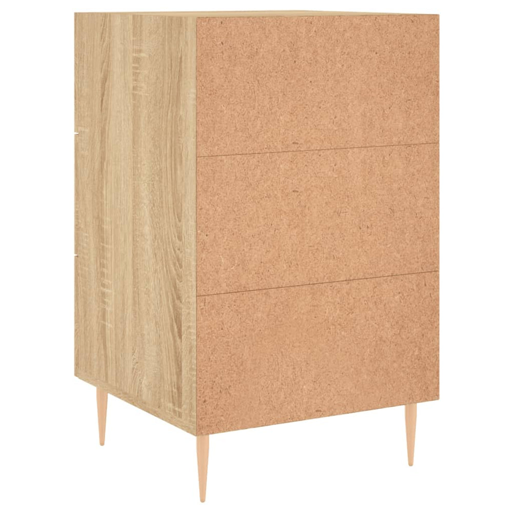 Nachtkastje 40x40x66 cm bewerkt hout sonoma eikenkleurig MeubelReus