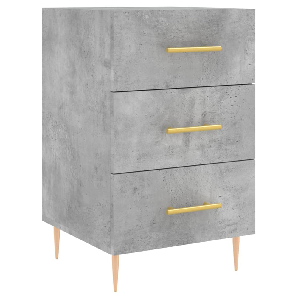 Nachtkastje 40x40x66 cm bewerkt hout betongrijs MeubelReus