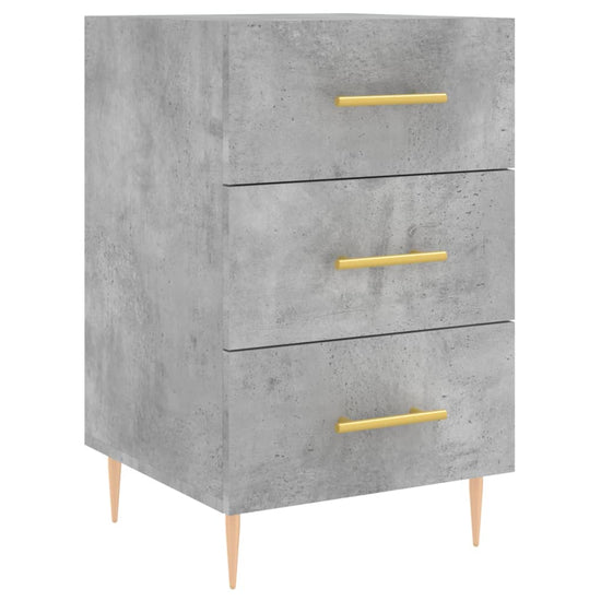 Nachtkastje 40x40x66 cm bewerkt hout betongrijs MeubelReus