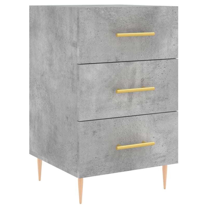 Nachtkastje 40x40x66 cm bewerkt hout betongrijs MeubelReus
