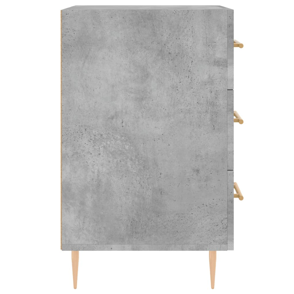 Nachtkastje 40x40x66 cm bewerkt hout betongrijs MeubelReus