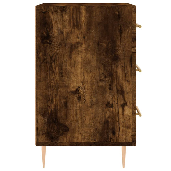 Nachtkastje 40x40x66 cm bewerkt hout gerookt eikenkleurig MeubelReus