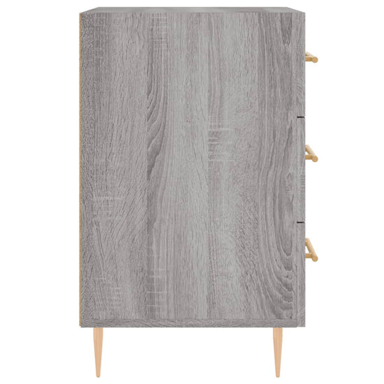 Nachtkastje 40x40x66 cm bewerkt hout grijs sonoma eikenkleurig MeubelReus