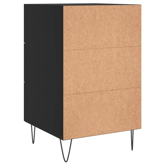 Nachtkastje 40x40x66 cm bewerkt hout zwart MeubelReus