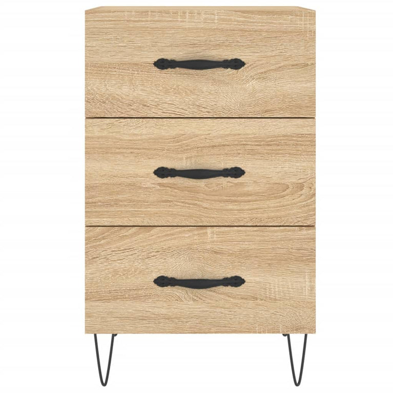 Nachtkastje 40x40x66 cm bewerkt hout sonoma eikenkleurig MeubelReus
