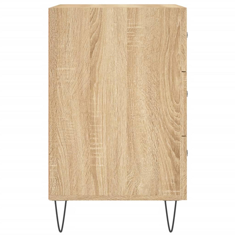 Nachtkastje 40x40x66 cm bewerkt hout sonoma eikenkleurig MeubelReus