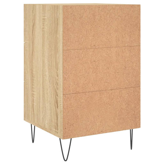 Nachtkastje 40x40x66 cm bewerkt hout sonoma eikenkleurig MeubelReus