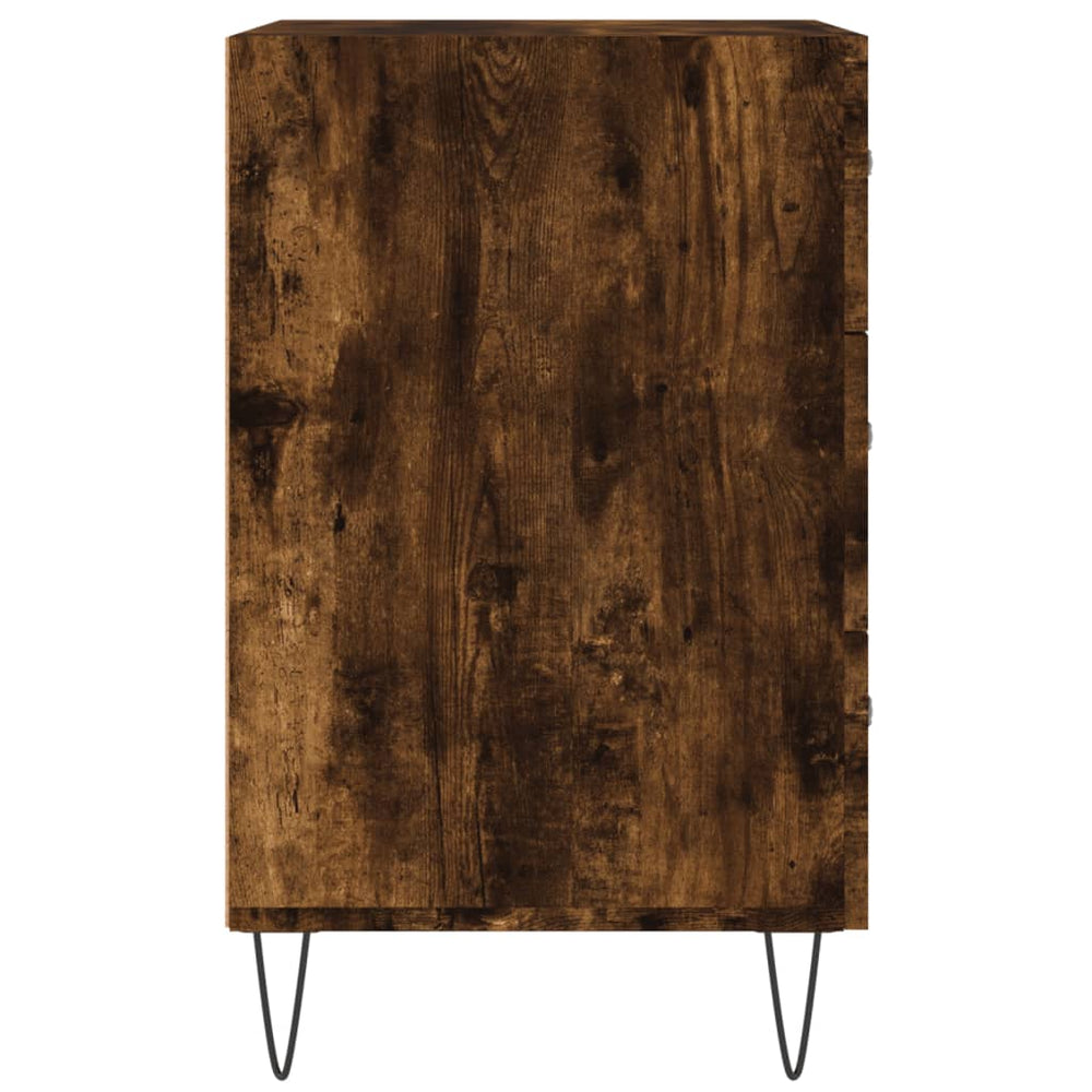 Nachtkastje 40x40x66 cm bewerkt hout gerookt eikenkleurig MeubelReus