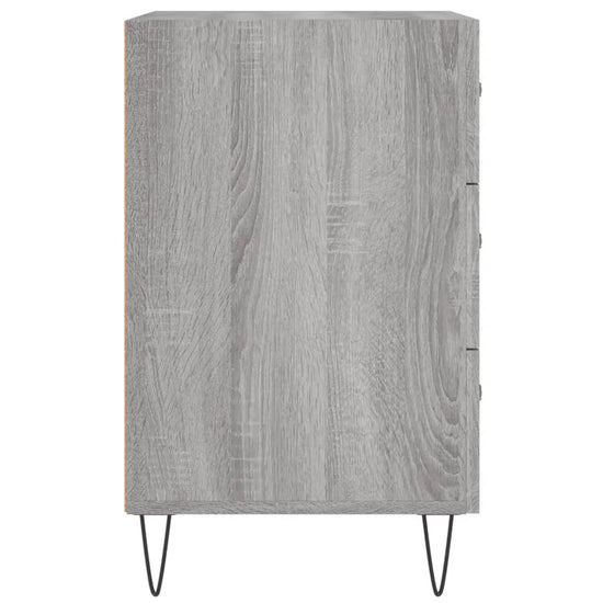 Nachtkastje 40x40x66 cm bewerkt hout grijs sonoma eikenkleurig MeubelReus