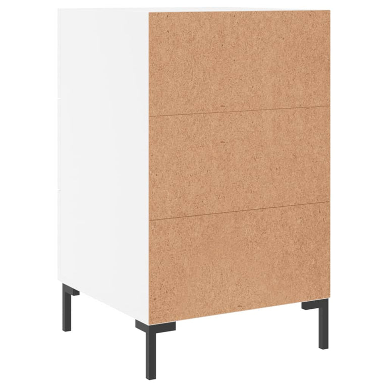 Nachtkastje 40x40x66 cm bewerkt hout wit MeubelReus