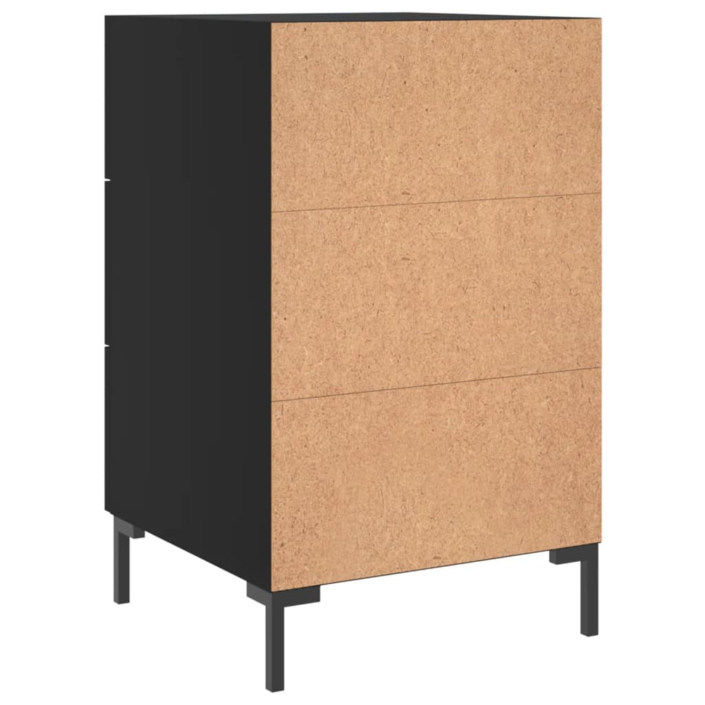 Nachtkastje 40x40x66 cm bewerkt hout zwart MeubelReus