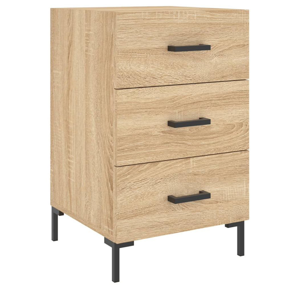 Nachtkastje 40x40x66 cm bewerkt hout sonoma eikenkleurig MeubelReus