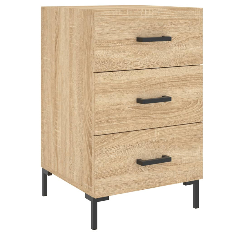 Nachtkastje 40x40x66 cm bewerkt hout sonoma eikenkleurig MeubelReus