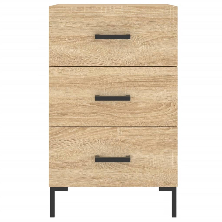 Nachtkastje 40x40x66 cm bewerkt hout sonoma eikenkleurig MeubelReus