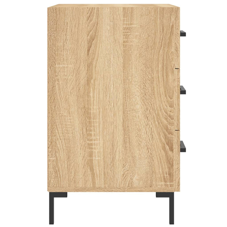 Nachtkastje 40x40x66 cm bewerkt hout sonoma eikenkleurig MeubelReus