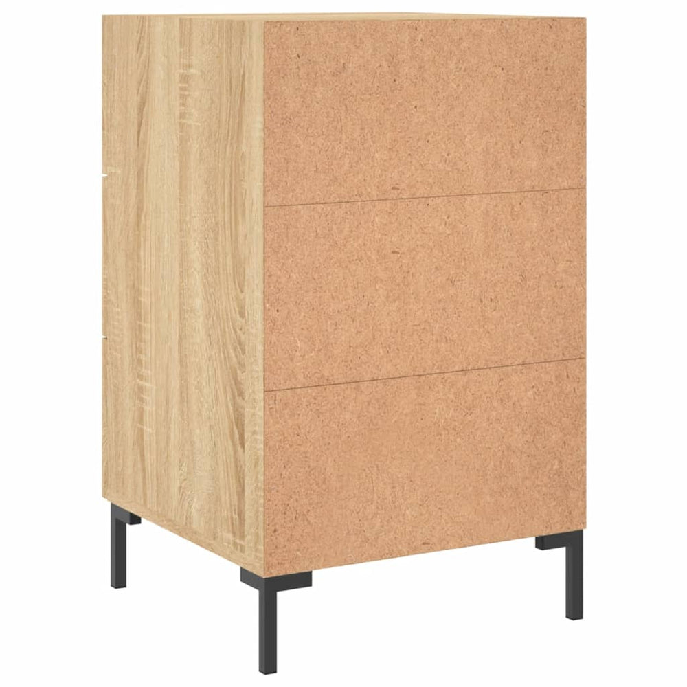 Nachtkastje 40x40x66 cm bewerkt hout sonoma eikenkleurig MeubelReus