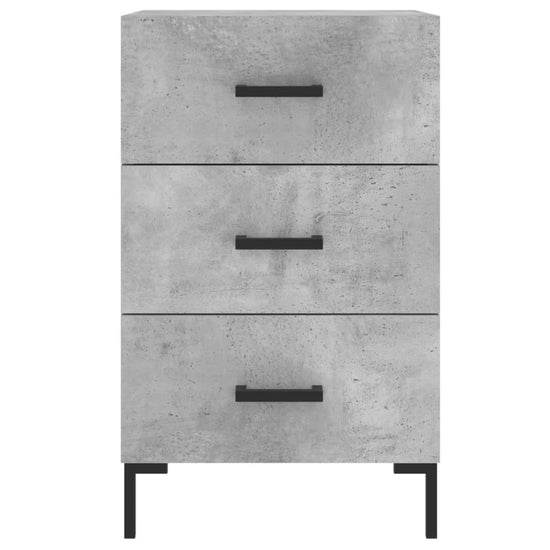 Nachtkastje 40x40x66 cm bewerkt hout betongrijs MeubelReus