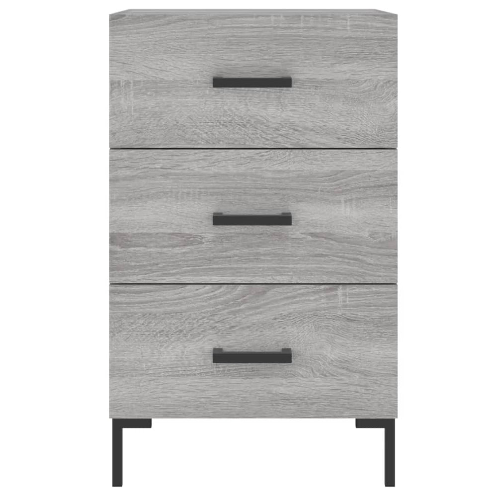 Nachtkastje 40x40x66 cm bewerkt hout grijs sonoma eikenkleurig MeubelReus