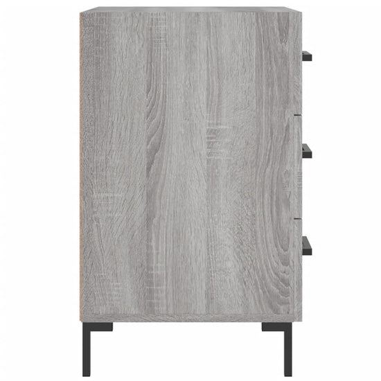 Nachtkastje 40x40x66 cm bewerkt hout grijs sonoma eikenkleurig MeubelReus