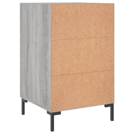 Nachtkastje 40x40x66 cm bewerkt hout grijs sonoma eikenkleurig MeubelReus