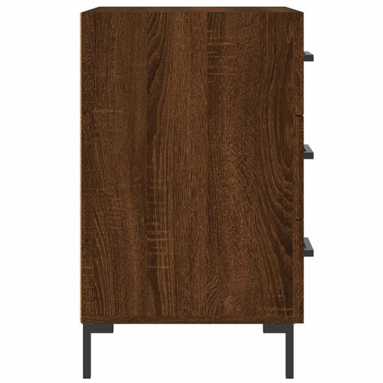 Nachtkastje 40x40x66 cm bewerkt hout bruin eikenkleur MeubelReus