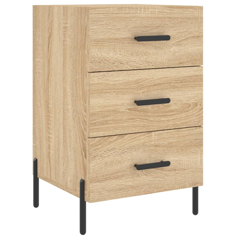 Nachtkastje 40x40x66 cm bewerkt hout sonoma eikenkleurig MeubelReus