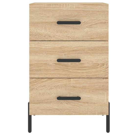Nachtkastje 40x40x66 cm bewerkt hout sonoma eikenkleurig MeubelReus