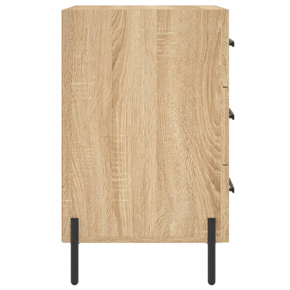 Nachtkastje 40x40x66 cm bewerkt hout sonoma eikenkleurig MeubelReus
