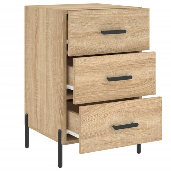 Nachtkastje 40x40x66 cm bewerkt hout sonoma eikenkleurig MeubelReus