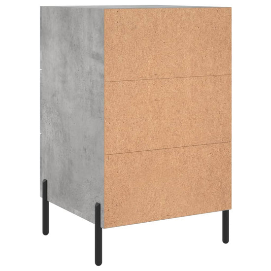 Nachtkastje 40x40x66 cm bewerkt hout betongrijs MeubelReus
