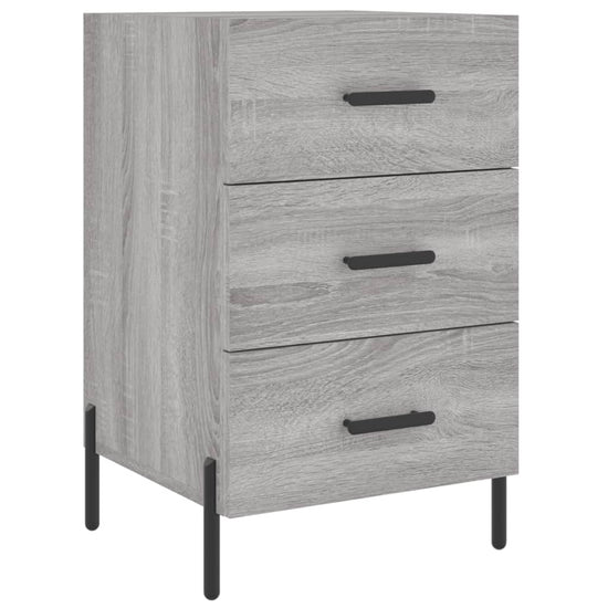 Nachtkastje 40x40x66 cm bewerkt hout grijs sonoma eikenkleurig MeubelReus