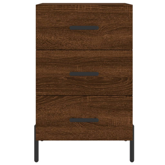Nachtkastje 40x40x66 cm bewerkt hout bruin eikenkleur MeubelReus
