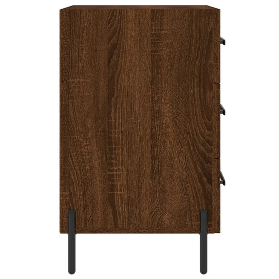 Nachtkastje 40x40x66 cm bewerkt hout bruin eikenkleur MeubelReus