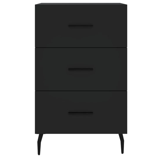 Nachtkastje 40x40x66 cm bewerkt hout zwart MeubelReus