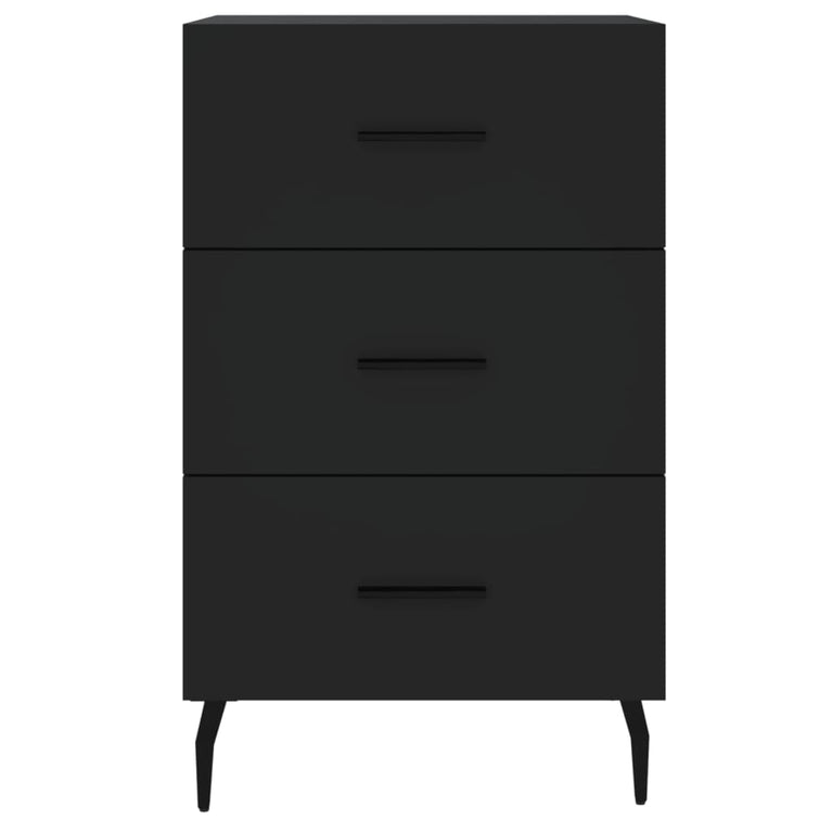 Nachtkastje 40x40x66 cm bewerkt hout zwart MeubelReus