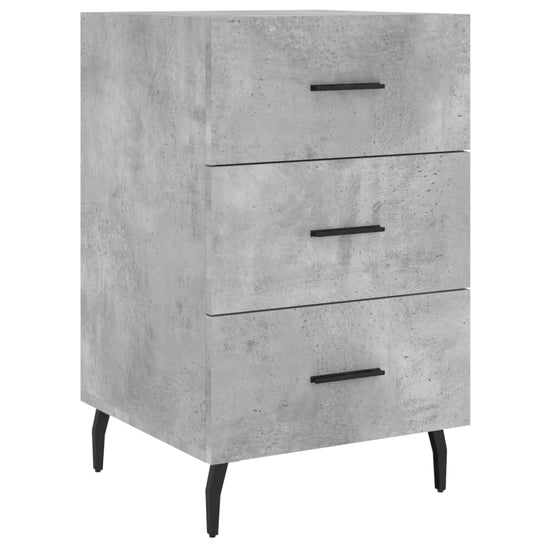 Nachtkastje 40x40x66 cm bewerkt hout betongrijs MeubelReus